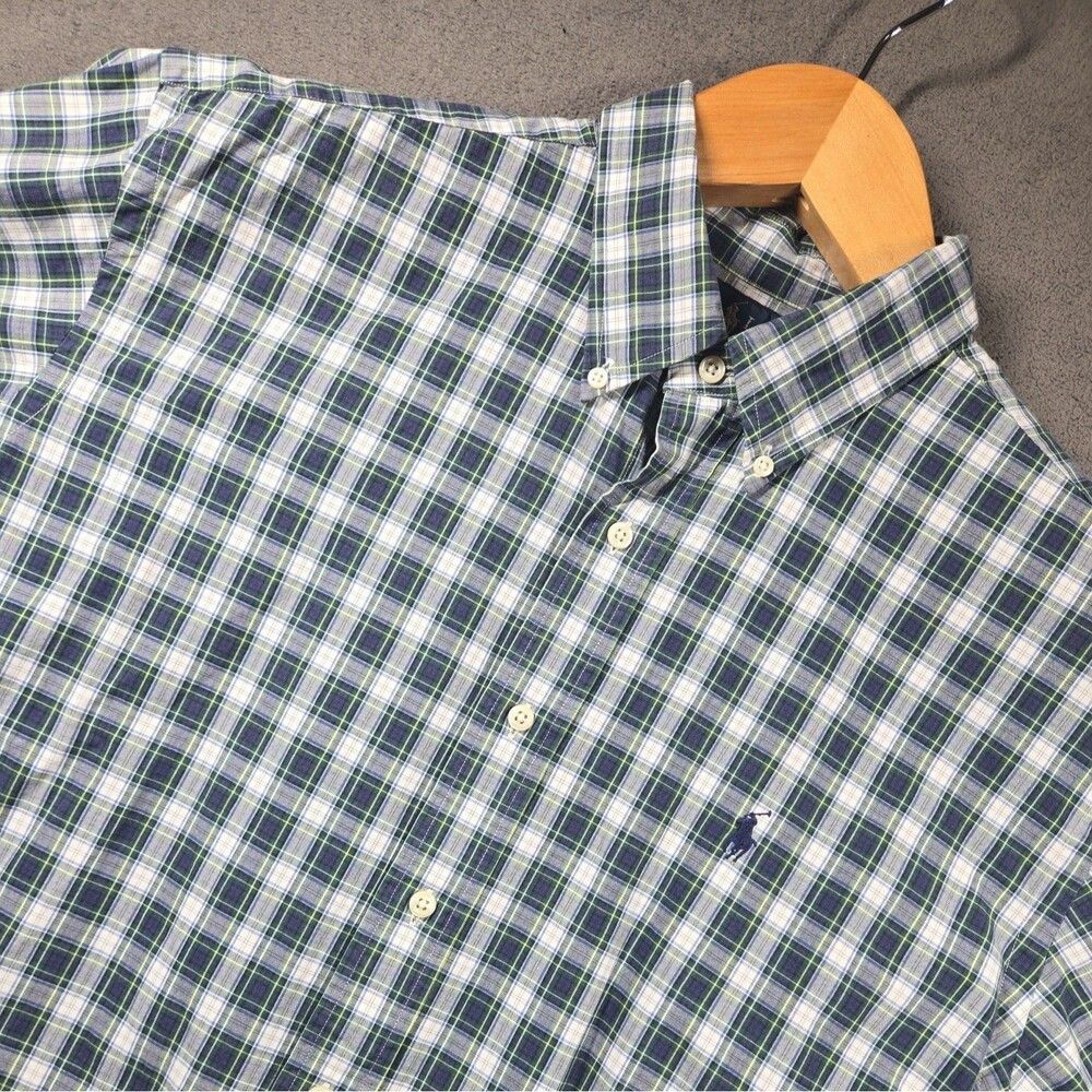 Polo Ralph Lauren Men's Shirt XL Multi Plaid Blue Classic Fit Button Up